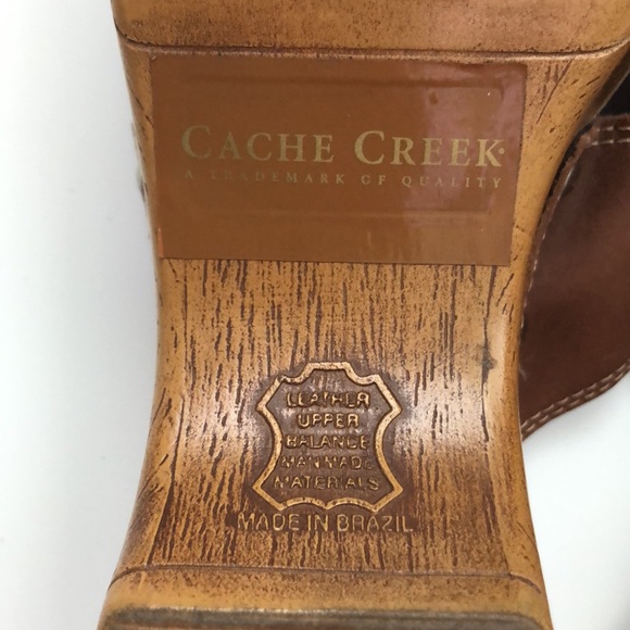 Cache Creek Leather clogs Sandals Size 7M - Picture 10 of 12